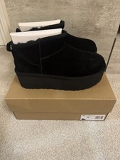 UGG Classic Ultra Mini Platform Boots Black UK6 Brand New 100% Authentic 