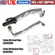 TURBO OIL FEED & RETURN PIPE Set FOR VAUXHALL/ASTRA CORSA INSIGNIA 1.4 55592600