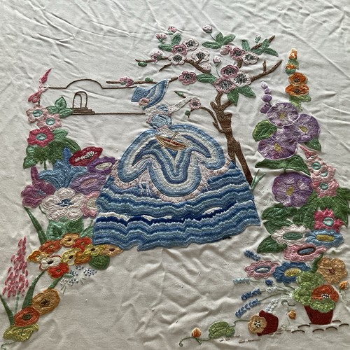 Vintage embroidered crinoline - vintage,