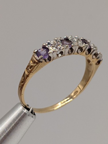 Vintage 9ct gold amethyst - gold,