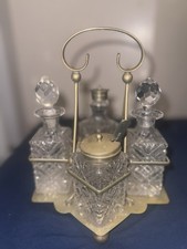 Antique Cruet Set With Silver