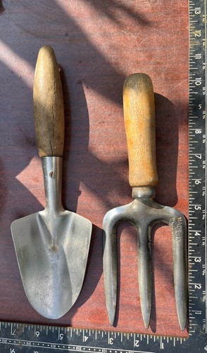 Vintage garden hand - fork, &