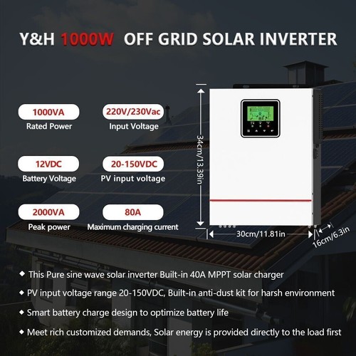 1000w 12v solar inverter off - inverter,