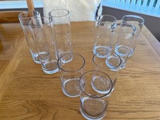 9 Clear Glass Cylinder Vases
