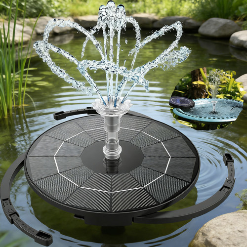 Solar water feature round - solar,