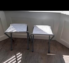 2 Folding Camping Stools Small