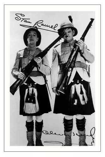 Laurel hardy autograph - hardy,
