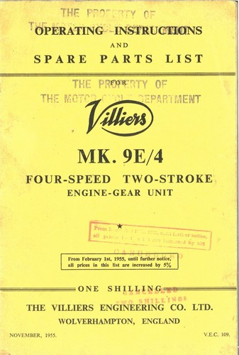 Villiers engine gear unit - villiers,
