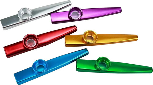 Metal kazoo with flute film - with,