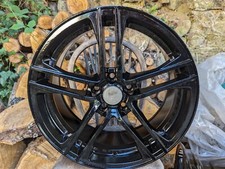 Full set of Vossen black 18" alloy wheels suitable for Volkswagen Golf, Audi A4