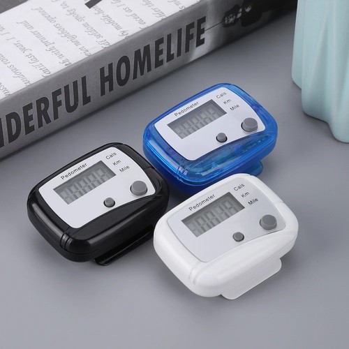Lcd clip pedometer step - lcd, on