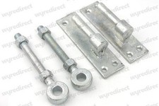 Wyre Direct Gate Hinges 12mm Pin Bracket & 12mm X 100mm Adjustable Eye Bolts