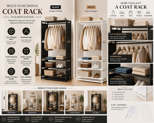Multi functional coat rack - coat,