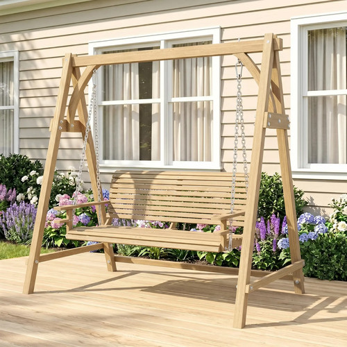 Wooden garden swing seat - wooden,
