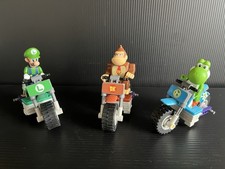 K-Nex Mario Kart Luigi Donkey Kong & Yoshi Figures On Bikes Collectables