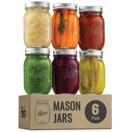 Pack glass mason jars 474ml - pack,