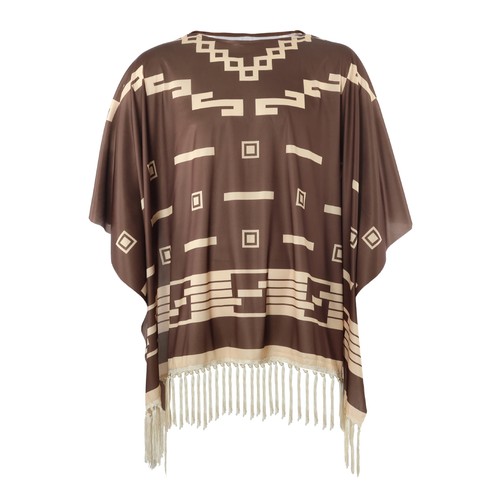 Brown western poncho - poncho, costume