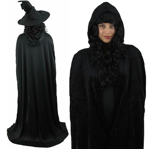 Black hooded cape halloween - hooded,