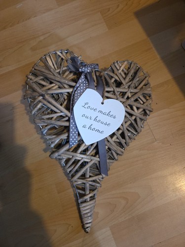 Wicker hanging heart - hanging,