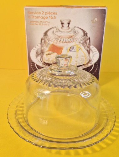 Vintage luminarc cheese dome - cheese,