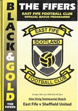 East Fife v Sheffield Utd July 1999  Doig Testimonial   ** MINT **