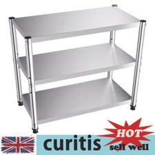 80x40cm Stainless Steel Kitchen Shelf Work Table Microwave Oven Storage Rack New
