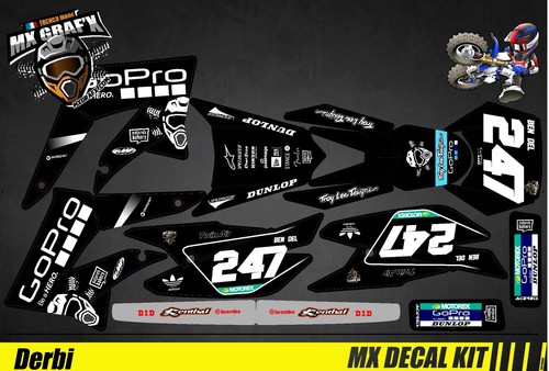 Motorcycle decal kit - decal, derbi