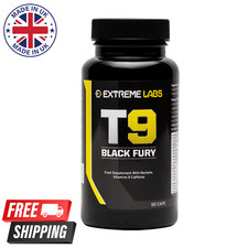 EXTREME LABS T9 BLACK FURY Stimulant Fat Burner 90 Caps strong fat burner pills