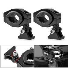 2X Motorcycle Mount Bracket Holder Clamp Spot Light Headlight Fog Driving Lamp