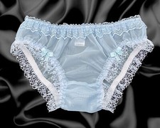 Baby Blue Sissy Sheer Nylon
