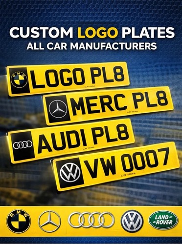 Show plates with logo - show, front