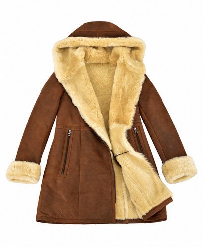 Ladies sheepskin jacket copper - ladies,