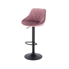 1/2/4/6x Velvet Padded Bar Stools with Gas Lift & Swivel for Kitchen/Cafe Chair