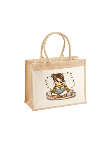 Personalised jute bag with - ,