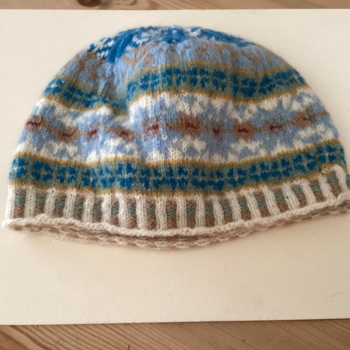 Fairisle beanie hat hand - fairisle,