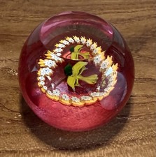 CAITHNESS MINIATURE DAFFODIL FACETED PAPERWEIGHT F27393 