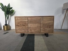Big Furniture Warehouse Live Edge Solid Acacia 3 Door Large Sideboard RRP £600