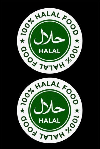 Halal stickers decals sign - stickers,