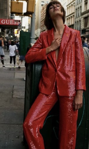 Zara rare red sequin - zara,