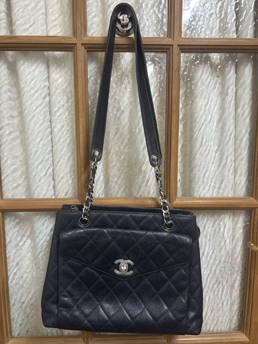 Vintage chanel caviar navy - chanel,