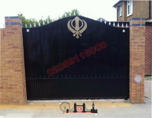 New wrought iron driveway - iron,