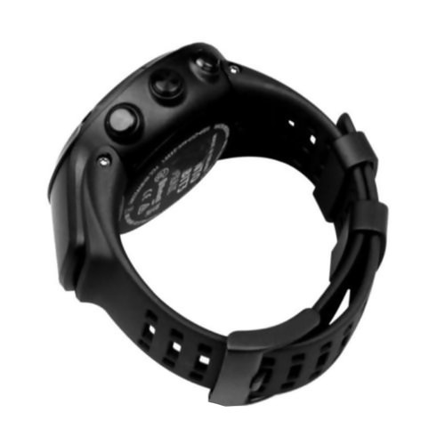Black rubber watch band - black,