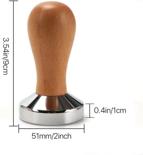 51mm coffee tamper flat base - 51mm,