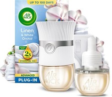 Air Wick Linen & White Orchid Advanced Electrical Plug-In Kit 19Ml, Lasts for up