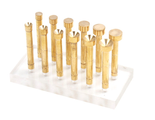 Durable brass dops set 12 - set,