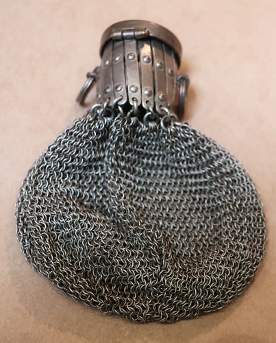 Antique mesh coin purse - mesh,