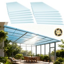 6/12 Pcs Polycarbonate Roofing Sheet 4mm Twinwall Greenhouse Sheet Clear Panels-