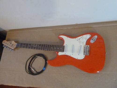 Electric guitar with bag - bag, 6