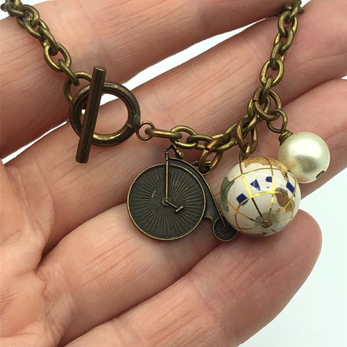 Charm bead bracelet bronze - bead,