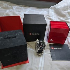 zodiac super sea dragon ZO3701 50mm Dual Time Swiss Full Set